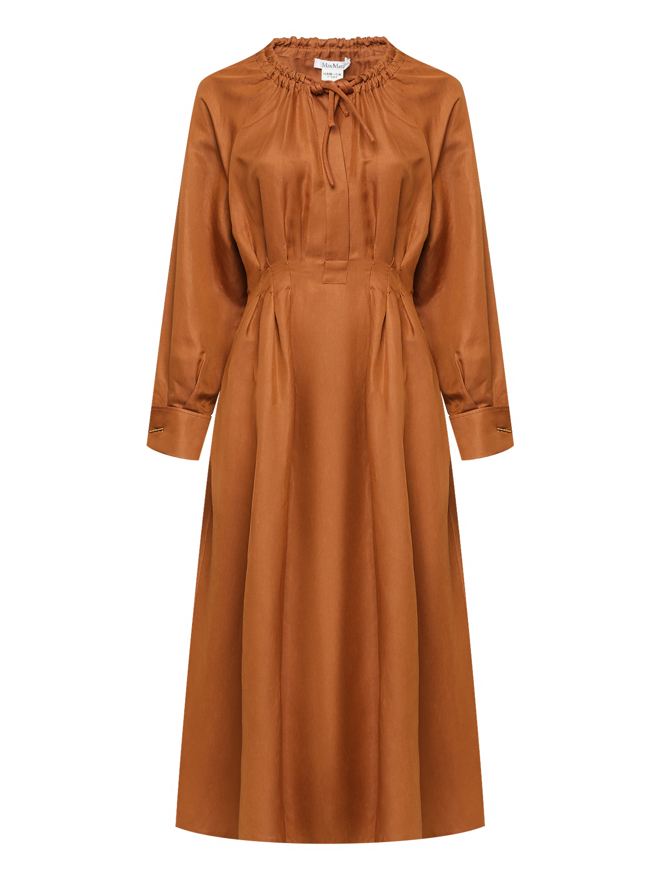 Max Mara Платье из льна и шелка