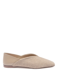 Max Mara Балетки из кожи и кашемира