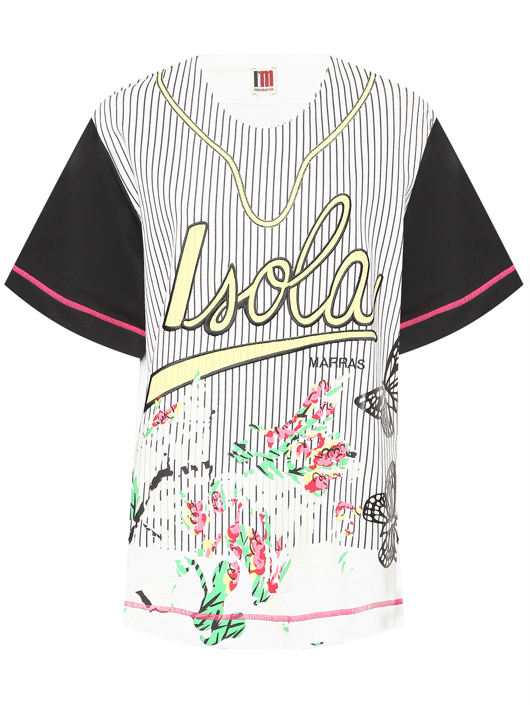 I'M Isola Marras Толстовка из хлопка с принтом и вышивкой
