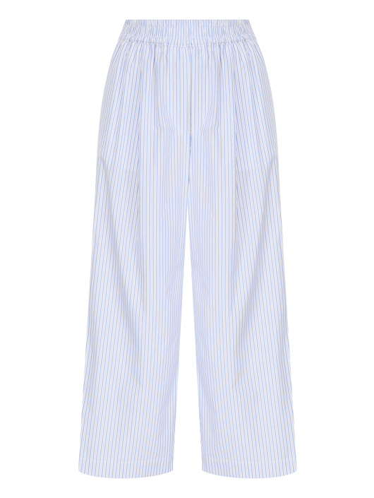 Weekend Max Mara Укороченные брюки из хлопка в полоску