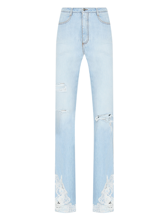 Ermanno Scervino Джинсы из хлопка с рваным эффектом