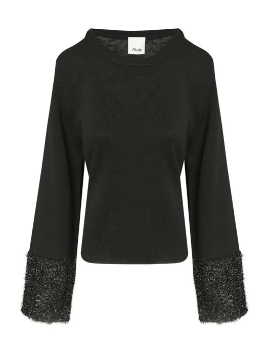 Allude Трикотажный джемпер с декором на рукавах
