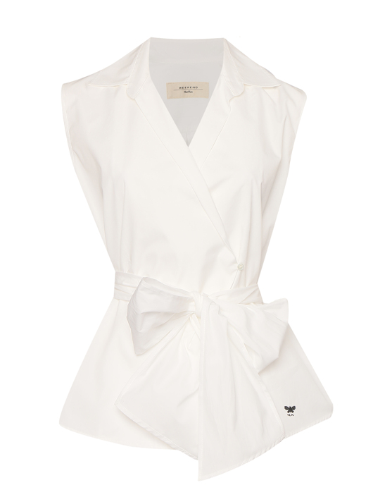 Weekend Max Mara Топ из хлопка с поясом