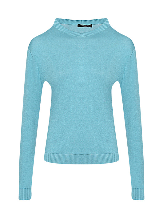 Weekend Max Mara Джемпер из хлопка и шелка однотонный
