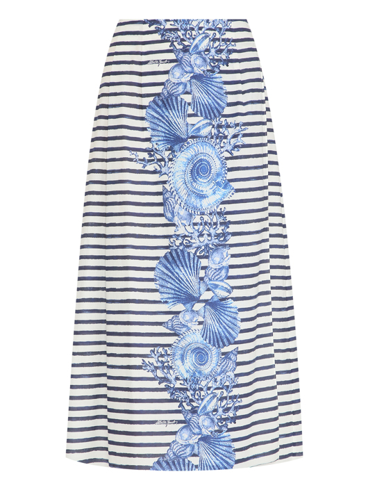 Alberta Ferretti Юбка из хлопка на запах