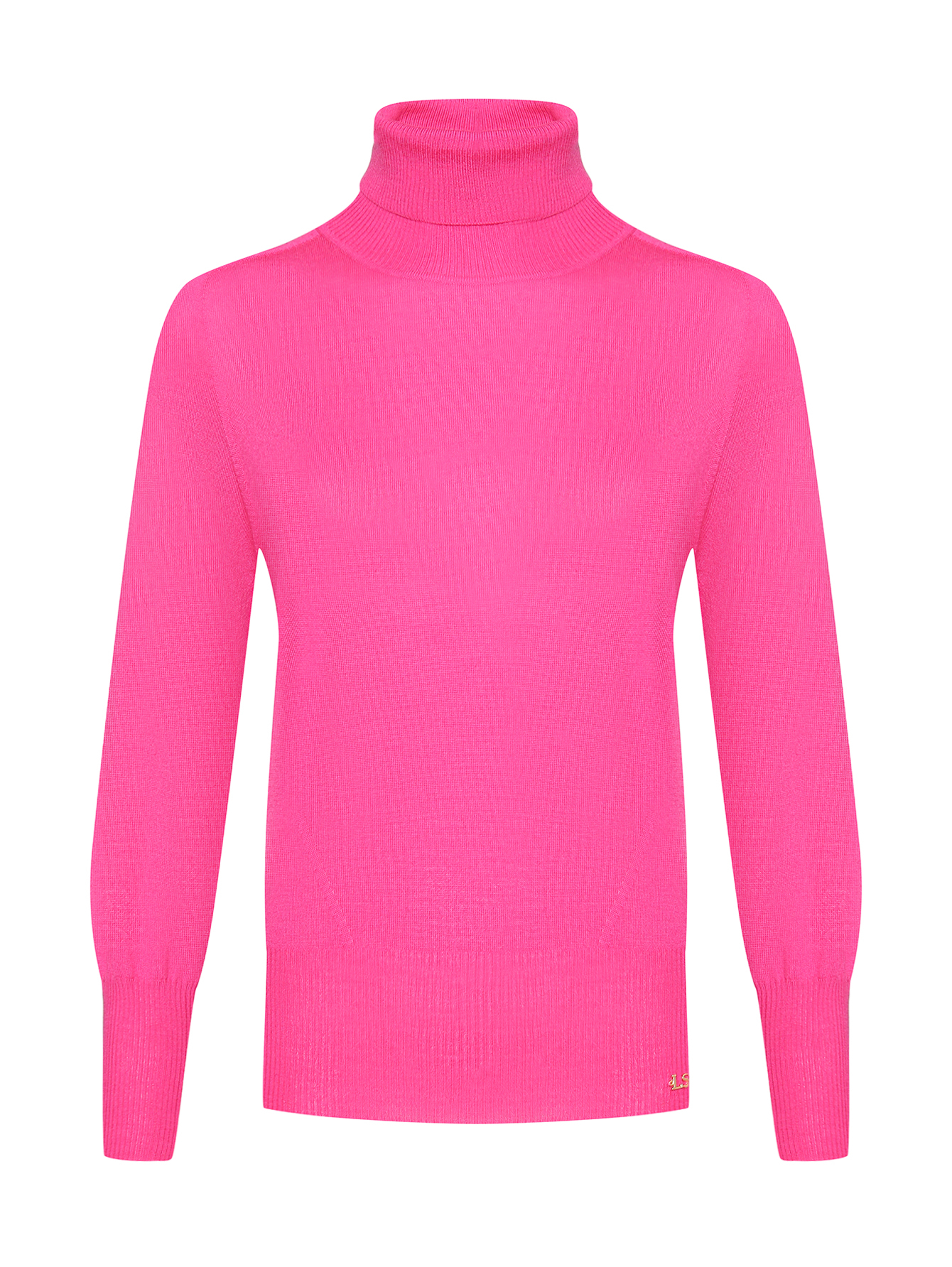 Водолазка из шерсти с металлическим логотипом