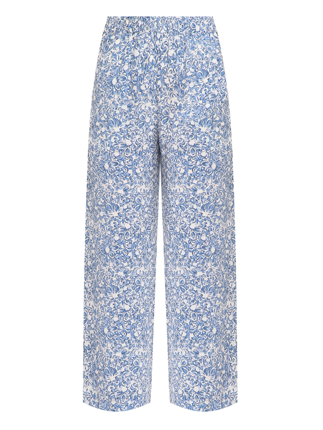 Weekend Max Mara Брюки из шелка с узором