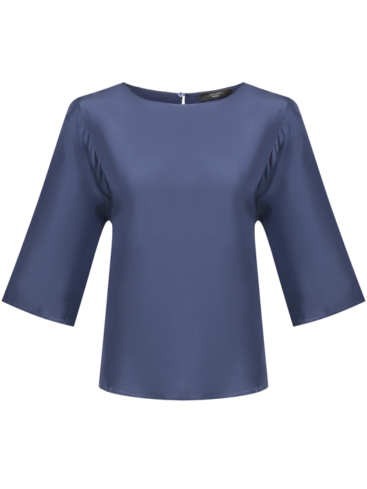 Weekend Max Mara Комбинированная блуза из шелка и лиоцелла