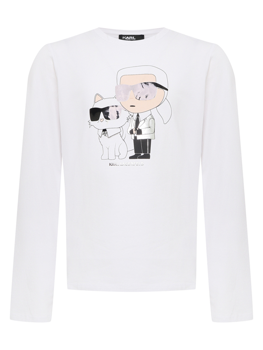 Karl Lagerfeld Лонгслив из хлопка с логотипом