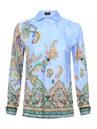 Etro Блуза с узором на пуговицах