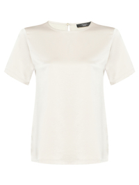 Weekend Max Mara Атласный топ с короткими рукавами