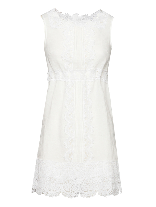 Ermanno Scervino Туника из льна с вышивкой