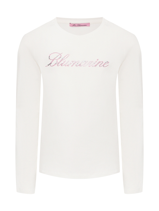 Miss Blumarine Лонгслив из хлопка с логотипом