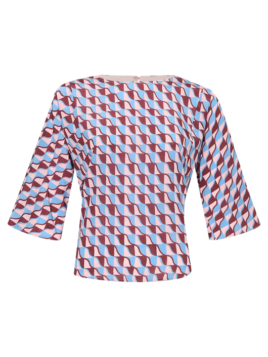 Weekend Max Mara Блуза из шелка с узором