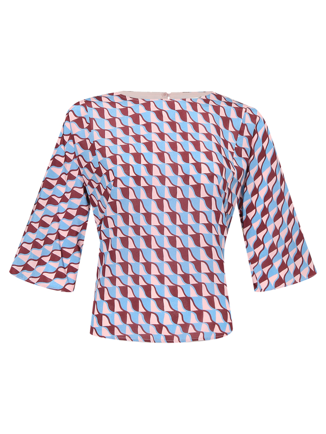 Weekend Max Mara Блуза из шелка с узором