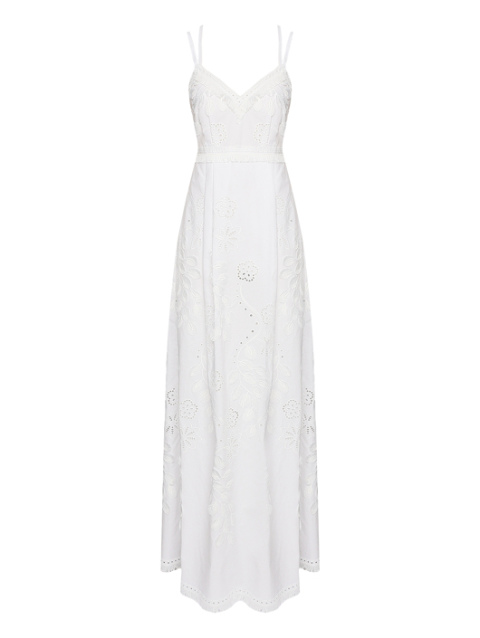 Alberta Ferretti Платье-макси с вышивкой