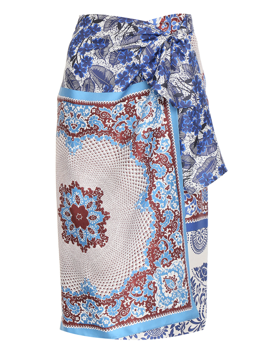 Weekend Max Mara Юбка из шелка на запах