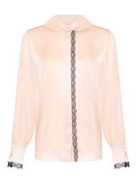 Alberta Ferretti Шелковая блуза с кружевом
