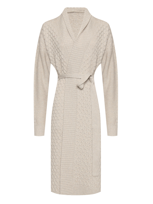 Max Mara Удлиненный кардиган из шерсти и кашемира с узором