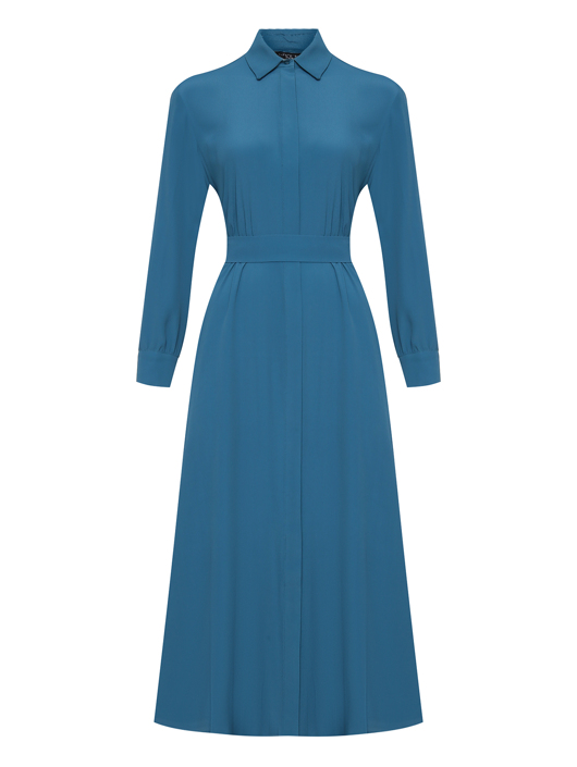 Weekend Max Mara Платье с защипами и длинными рукавами