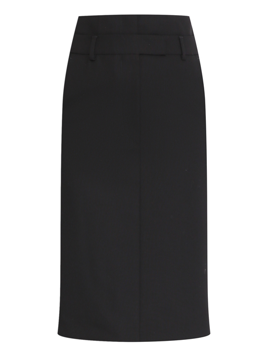Sportmax Юбка из шерсти с двойным поясом