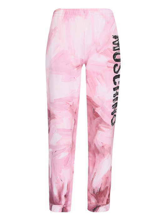 Moschino Брюки из хлопка на резинке с узором