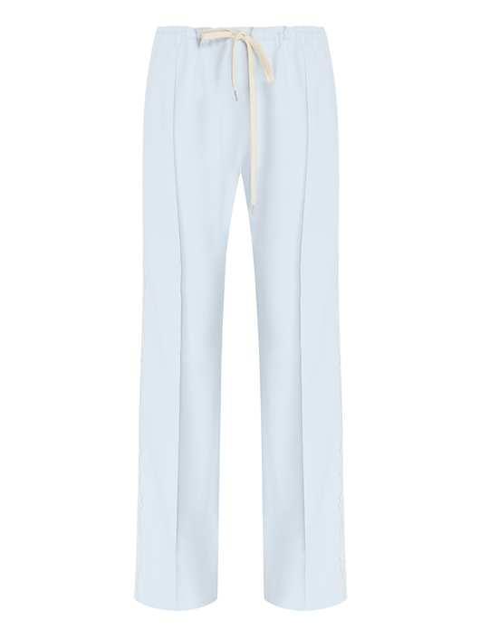 Ermanno Scervino Брюки из вискозы с кружевной отделкой
