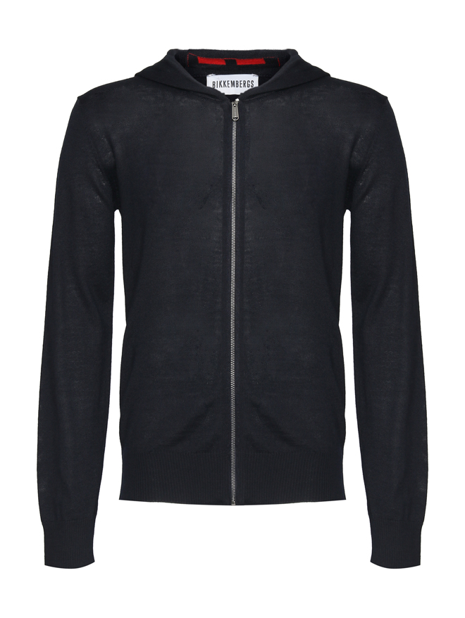 Bikkembergs Кардиган из смешанной шерсти с капюшоном