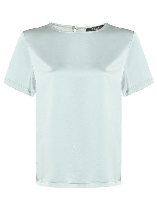 Weekend Max Mara Атласный топ с короткими рукавами
