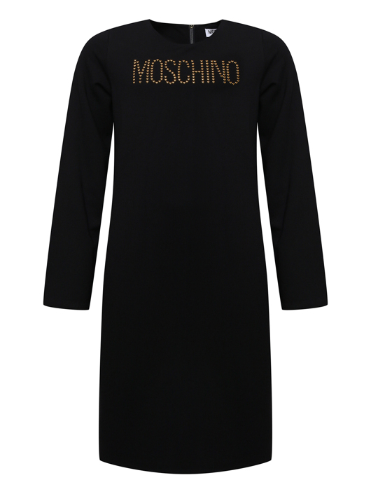Moschino Трикотажное платье с логотипом