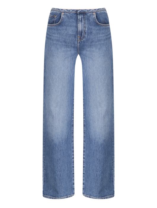 7 For All Mankind Джинсы из хлопка с потертостями