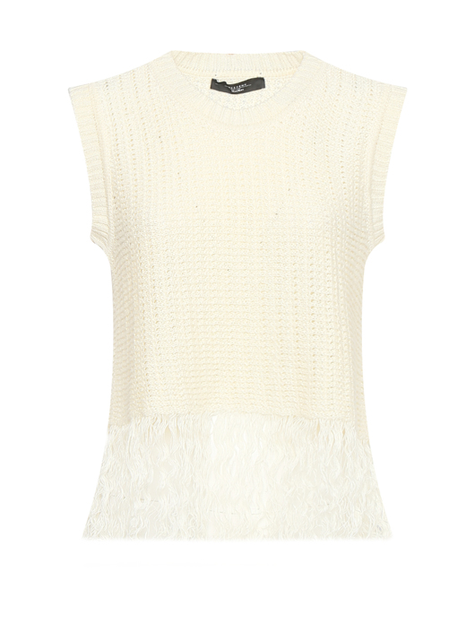 Weekend Max Mara Вязаный топ с бахромой