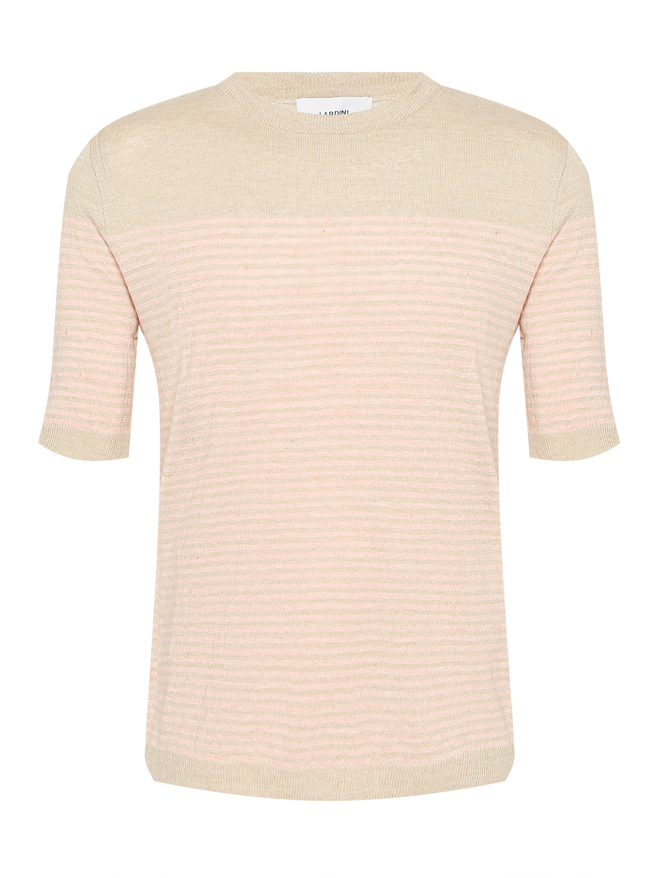 LARDINI Футболка из льна с узором