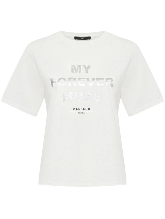 Weekend Max Mara Футболка из хлопка с принтом