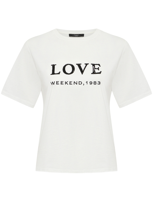 Weekend Max Mara Футболка из хлопка с логотипом