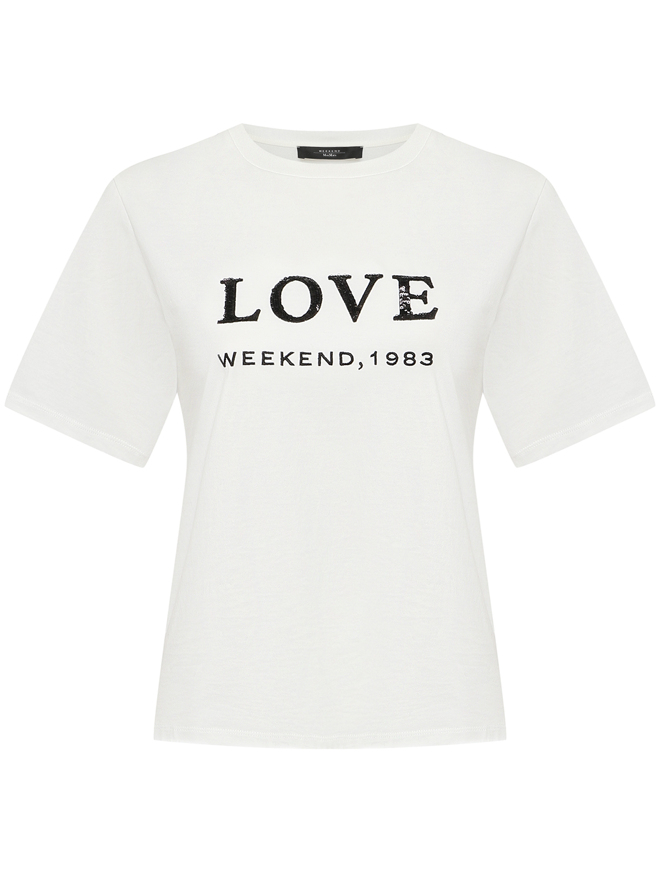 Weekend Max Mara Футболка из хлопка с логотипом