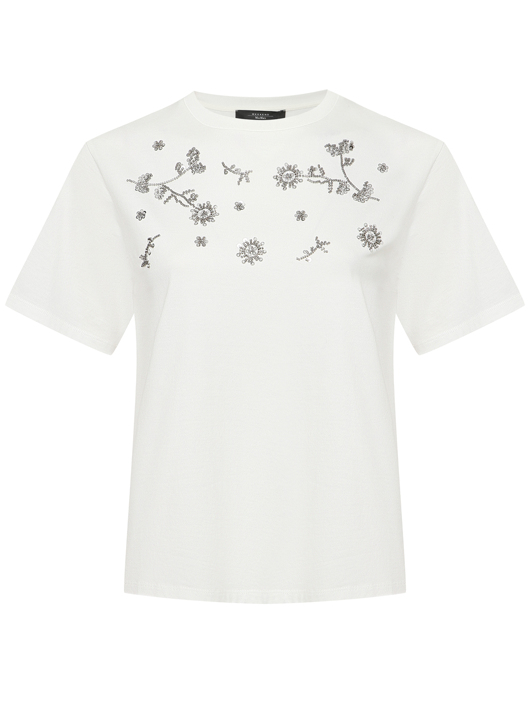 Weekend Max Mara Футболка из хлопка с аппликацией