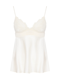 La Perla Топ из смешанного шелка декорированный кружевом