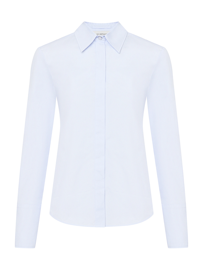 Sportmax Рубашка из хлопка с длинными рукавами