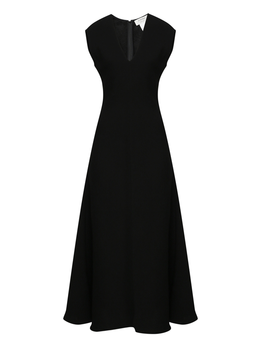 Sportmax Платье макси в рубчик
