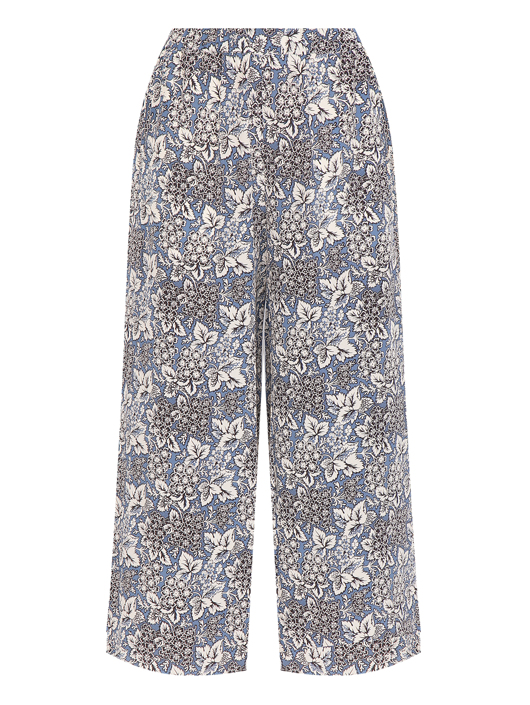 Weekend Max Mara Брюки из шелка на резинке с узором