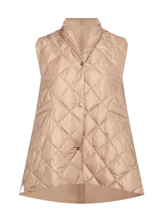 Max Mara Пуховик-накидка на кнопках