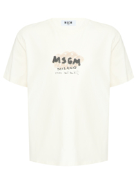 MSGM Футболка из хлопка с принтом