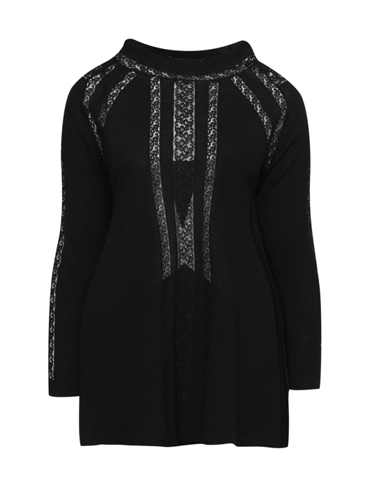 Ermanno Scervino Джемпер из шерсти с кружевной отделкой