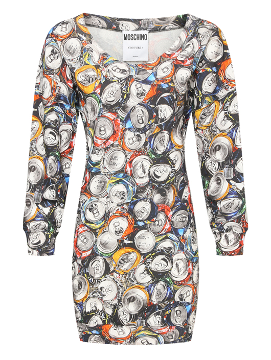 Moschino Трикотажное платье с рисунком