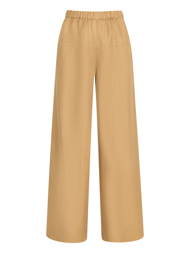 Max Mara Брюки из льна и шелка на резинке