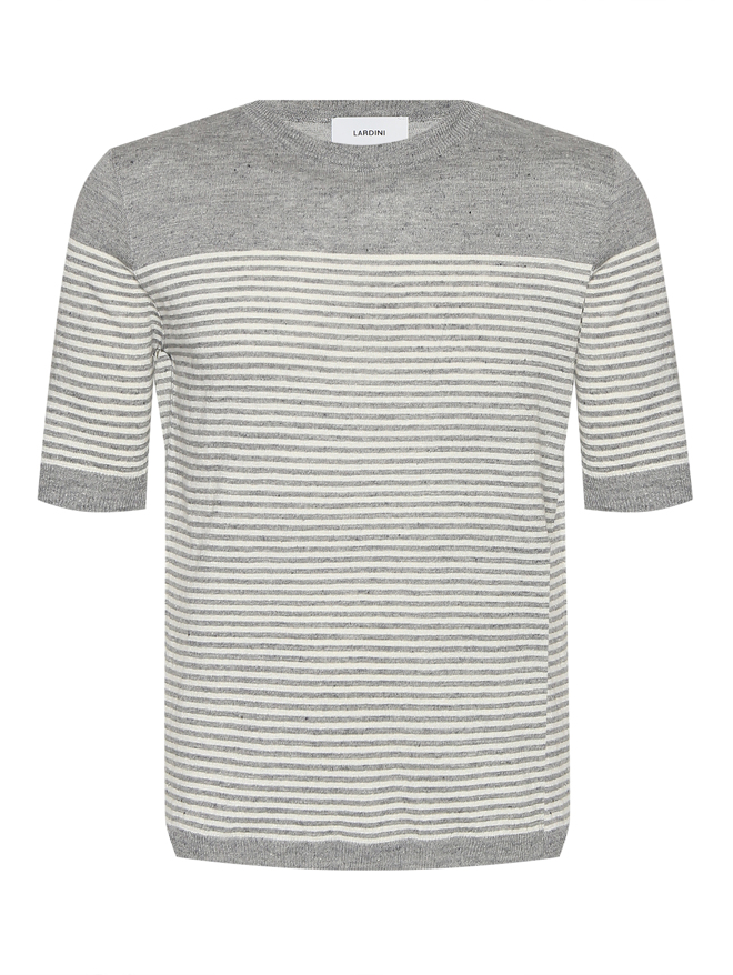 LARDINI Футболка из льна с узором