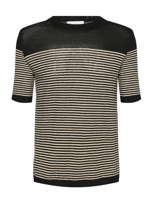 LARDINI Футболка из льна с узором
