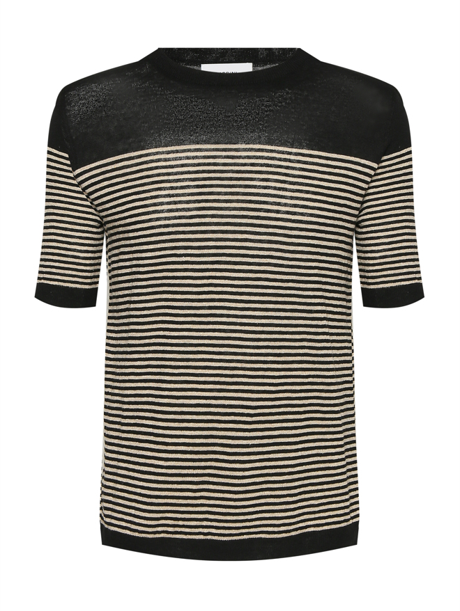 LARDINI Футболка из льна с узором