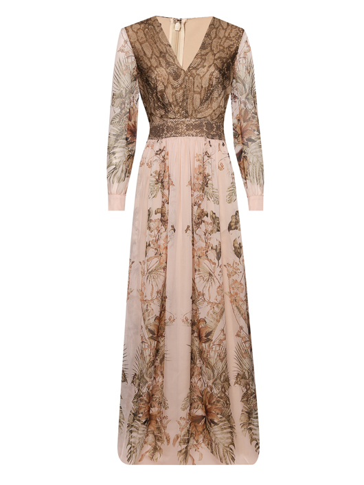 Alberta Ferretti Платье из шелка с узором